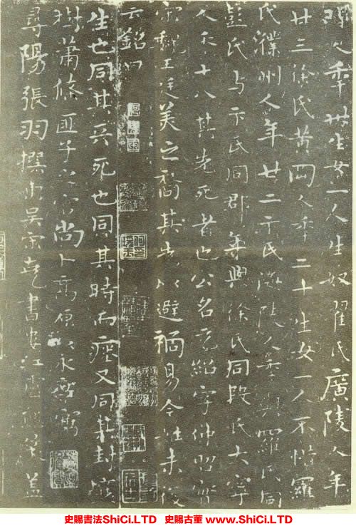 ﻿宋克《七姬權厝志》書法字帖真跡（3圖）