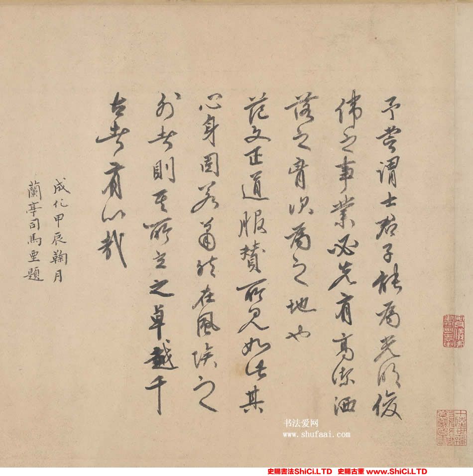 ﻿司馬垔《跋范仲淹《道服贊》》書法字帖欣賞