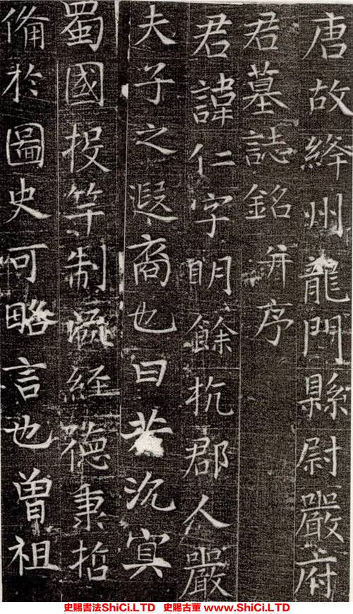 ﻿張旭《嚴仁墓誌》書法字帖欣賞（共7張圖片）