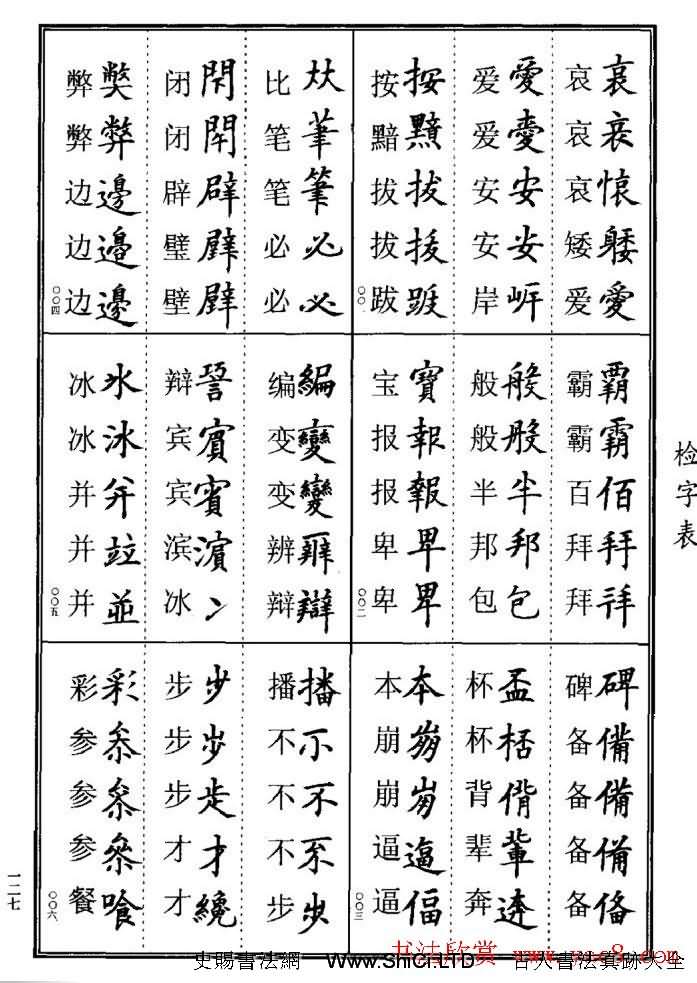 學書法參考資料字帖《楷書書法異體字集錦》（共148張圖片）