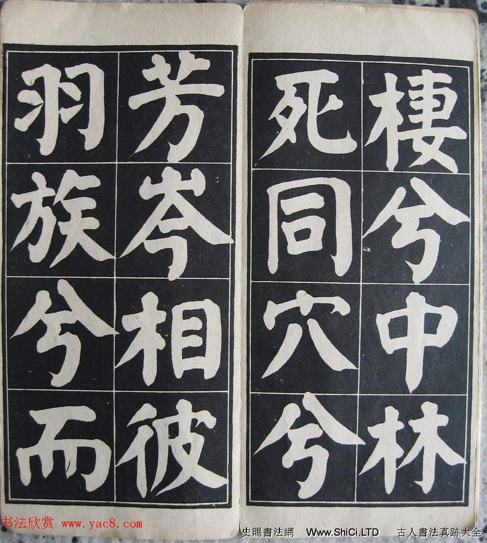 顏體楷書習字帖《顏魯公雙鶴銘帖》兩種