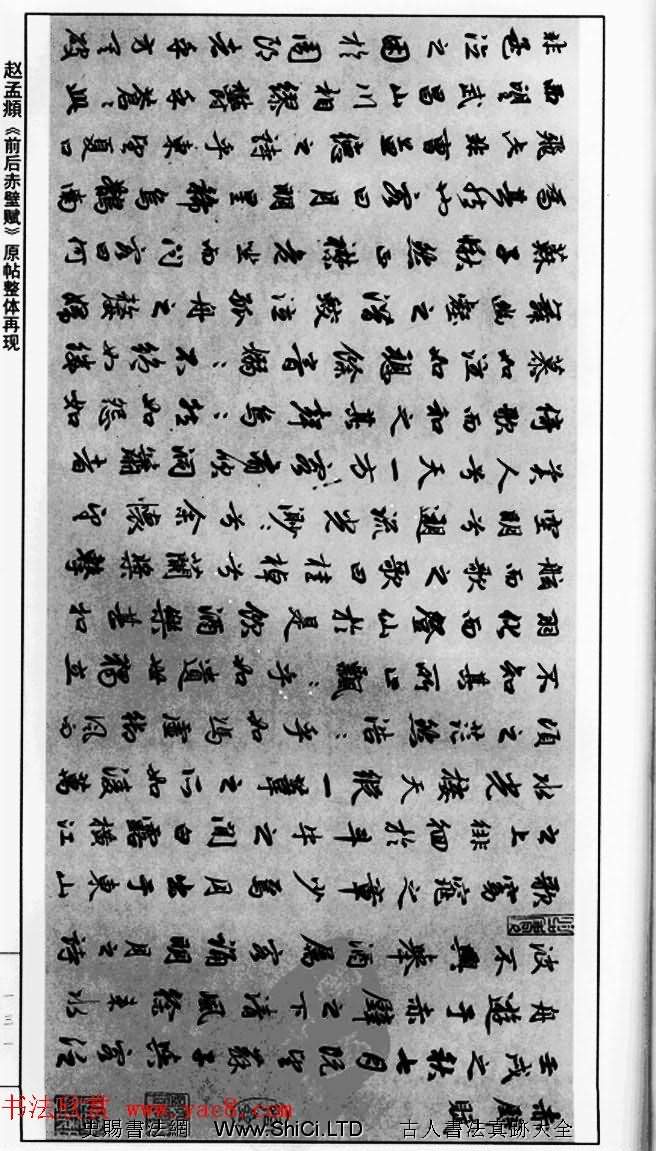 趙孟頫行書字帖《前後赤壁賦》（共136張圖片）