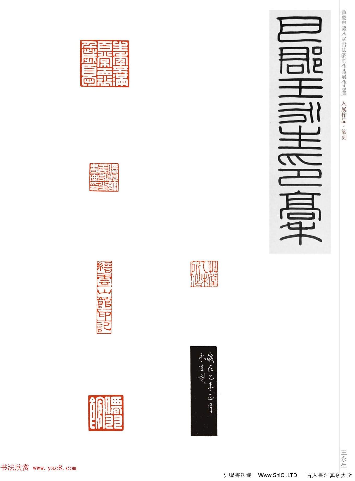 重慶市第八屆書法篆刻展獲獎入展篆刻作品真跡欣賞（共23張圖片）