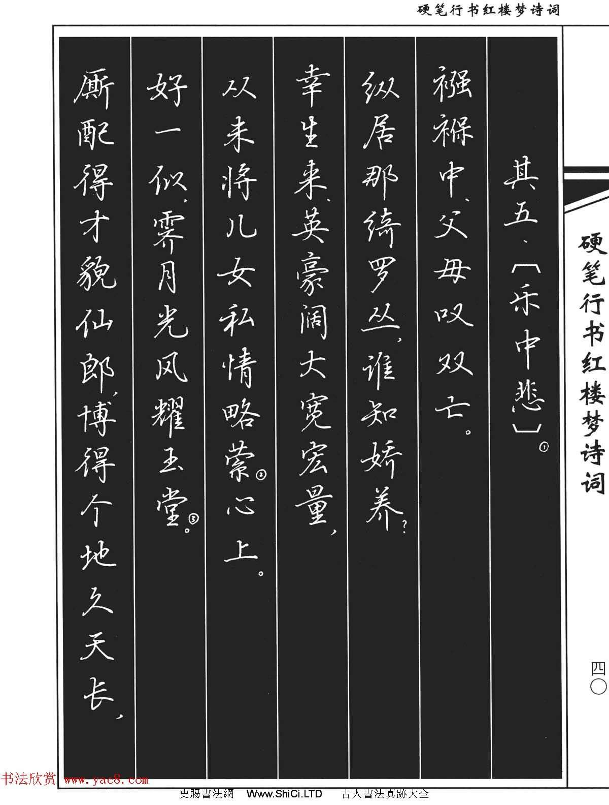 吳玉生鋼筆字帖欣賞《硬筆行書紅樓夢詩詞》