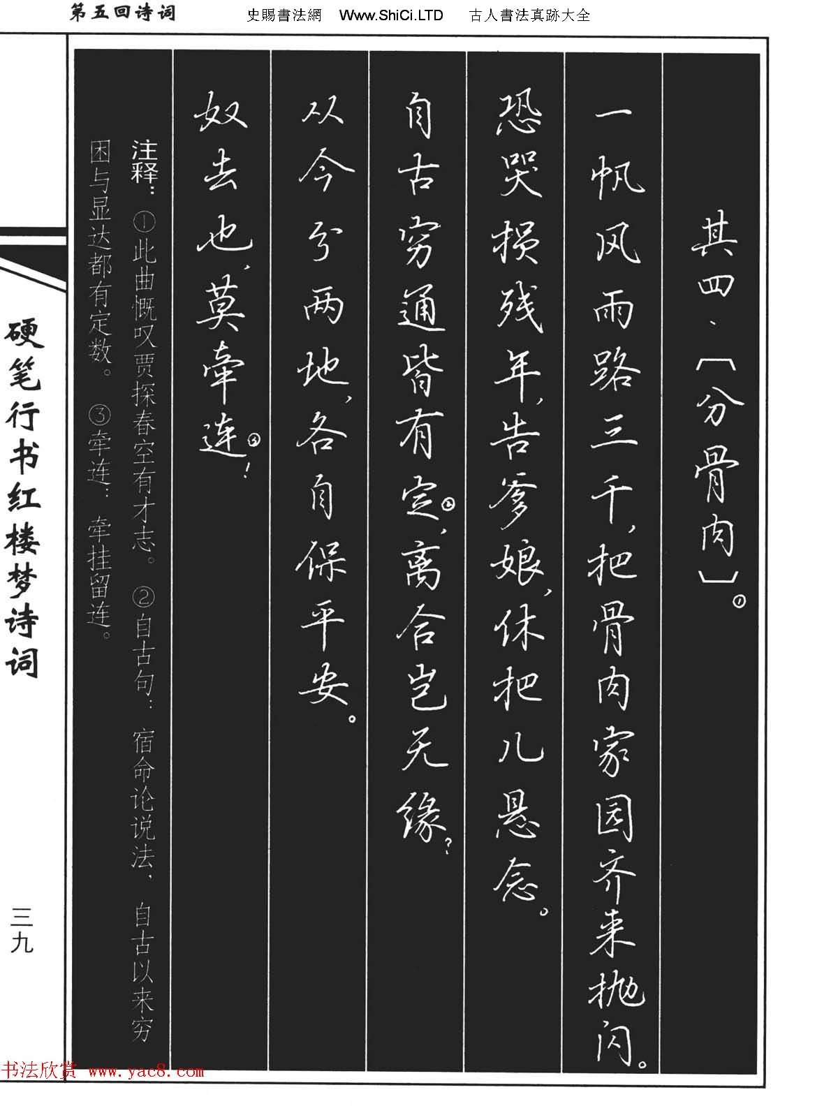吳玉生鋼筆字帖欣賞《硬筆行書紅樓夢詩詞》