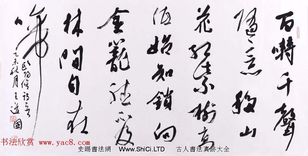 深圳航空飛行機長王道國書法作品欣賞