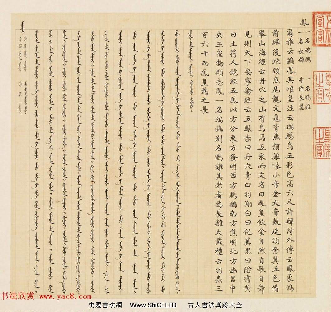 漢文滿文字畫真跡欣賞《清人鳥譜冊》（共26張圖片）