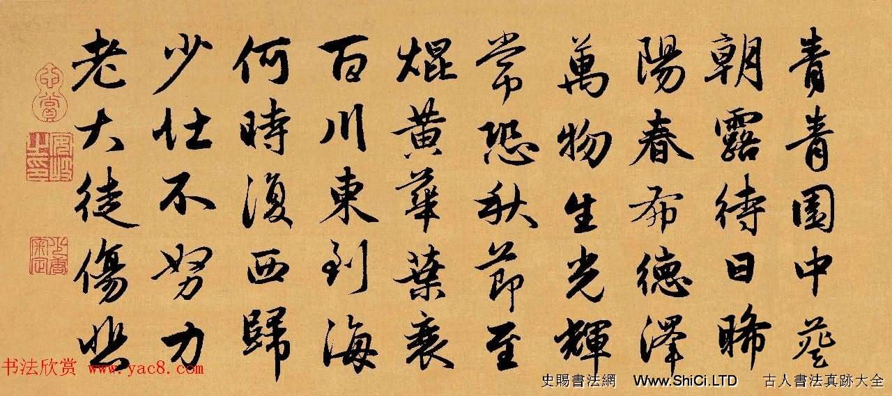 趙孟頫行書集字《長歌行》（共25張圖片）