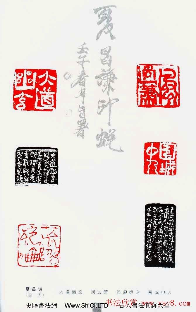 中國當代著名篆刻家作品真跡邀請展作品真跡集（共111張圖片）
